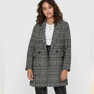 ONLY Wool Plaid Coat